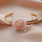 Waterproof 18K gold layered pearl bangle Biya Accessoires UAE.