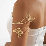 Non-tarnish upper arm gold bangle for women Dubai luxury fashion.