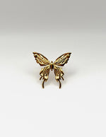 18K gold plated oversized sculpted butterfly statement ring by Biya Accessoires.