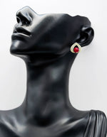 Close-up of premium hypoallergenic imitation jewelry featuring a crystal halo design.