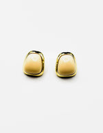 Best fashion jewelry in UAE cream enamel organic studs for women.