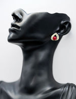 Everyday luxury fashion jewelry gold tone pearl drops by Biya Accessoires Dubai.