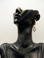 Waterproof non-tarnish artificial gold jewelry pearl hoops in Dubai.
