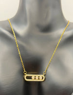 Designer style dynamic cubic zirconia gold necklace Dubai.