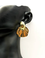 Best imitation jewellery brands in uae polished gold scallop shell earrings.