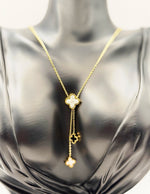 Hypoallergenic non-tarnish crystal clover drop necklace Dubai.