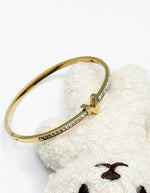 Modern luxury fine art editorial jewelry designer inspired V shape bracelet gift for her.