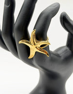 Hypoallergenic non-tarnish high relief gold coastal ring UAE.