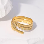 Modern luxury fine art editorial jewelry wrap ring gift for her.