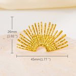 Modern luxury wide sun ray resort wear ring gift for her.