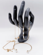 Non-tarnish gold statement bracelet set with heart and arrow for women Dubai.