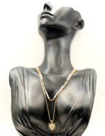 Close-up of premium hypoallergenic double chain necklace for women in the UAE.