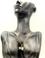 Modern luxury black onyx style and crystal gold necklace Dubai.