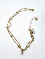 Hypoallergenic gold layered butterfly anklet with brilliant bezel-set cubic zirconia UAE.