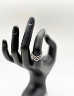 Hypoallergenic non-tarnish high polish architectural layered ring UAE.