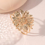 Hypoallergenic gold plated daisy blossom open bracelet United Arab Emirates.