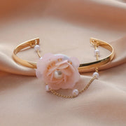 Waterproof 18K gold layered pearl  bangle Biya Accessoires UAE.