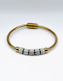 Modern luxury fine art editorial jewelry fluid gold chain bracelet gift for her.
