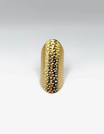 Hypoallergenic non-tarnish high polish architectural stippled ring UAE.