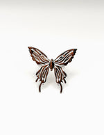 silver plated oversized sculpted butterfly statement ring by Biya Accessoires.
