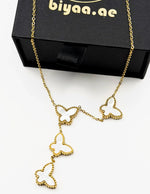 Hypoallergenic non-tarnish white butterfly jewelry for women UAE.