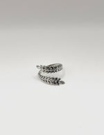 Waterproof silver Greek wreath adjustable leaf ring for women Dubai.