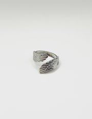 Waterproof silver guardian wing adjustable ring for women Dubai.