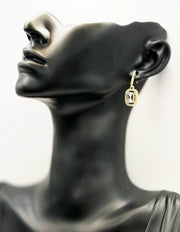 Everyday luxury fashion jewelry gold tone statement drops by Biya Accessoires Dubai.