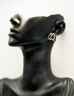 Best fashion jewelry in UAE multi-bar ear crawlers with pavé crystals.