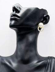 Everyday luxury fashion jewelry gold tone pearl clusters by Biya Accessoires Dubai.