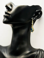 Everyday luxury jewelry uae royal blue statement earrings from best jewelry shop in UAE.