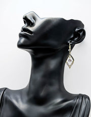 Best imitation jewellery brands in uae rose gold rhombus crystal dangles.