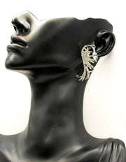 Biya Accessoires artificial jewellery online dubai crystal angel wing ear climber earrings.