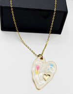 Waterproof non-tarnish artificial gold jewelry with unique heart pendant in Dubai.