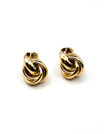 Biya Accessoires artificial jewellery online dubai chunky gold knot stud earrings.