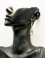 Best imitation jewellery brands in uae gold drop earrings with large rhinestones.