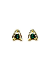 Biya Accessoires artificial jewellery online dubai emerald green crystal earrings.