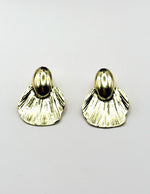 Best imitation jewellery brands in uae polished silver scallop shell earrings.