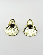 Best imitation jewellery brands in uae polished silver scallop shell earrings.