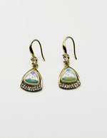 Best imitation jewellery brands in uae gold crystal halo geometric dangles.