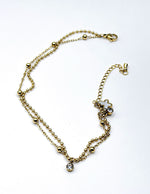 Mother of pearl butterfly gold layered anklet luxury jewelry UAE online shop.