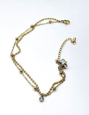 Mother of pearl butterfly gold layered anklet luxury jewelry UAE online shop.