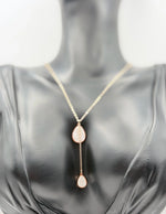 Everyday luxury fashion jewelry layered necklace with durable rose PVD gold coating.