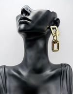Best imitation jewellery brands in uae chunky interlocking gold chain earrings.