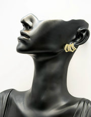 Best imitation jewellery brands in uae five-tier gilded crystal fan studs.