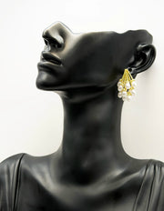 Best imitation jewellery brands in uae gold grape bunch studs with mini pearls.