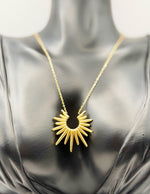 Hypoallergenic non-tarnish modern gold celestial starburst jewelry UAE.