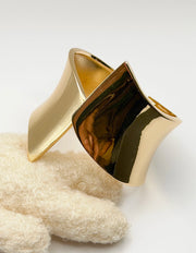 Luxury tarnish-free stainless steel sculptural jewelry for sensitive skin.