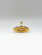 18K gold plated elongated oval ripple pearl statement ring by Biya Accessoires.