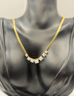 Hypoallergenic non-tarnish geometric crystal choker Dubai.